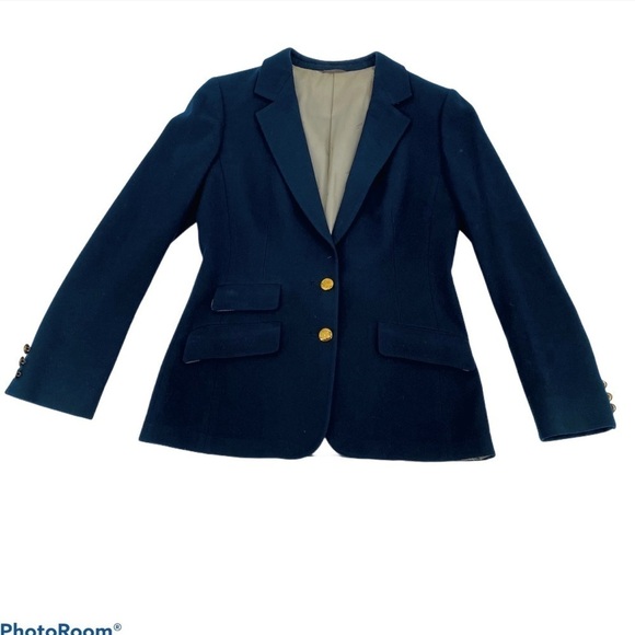AQUASCUTUM OF LONDON Vintage Navy Blazer (See Measurements) - Picture 5 of 8